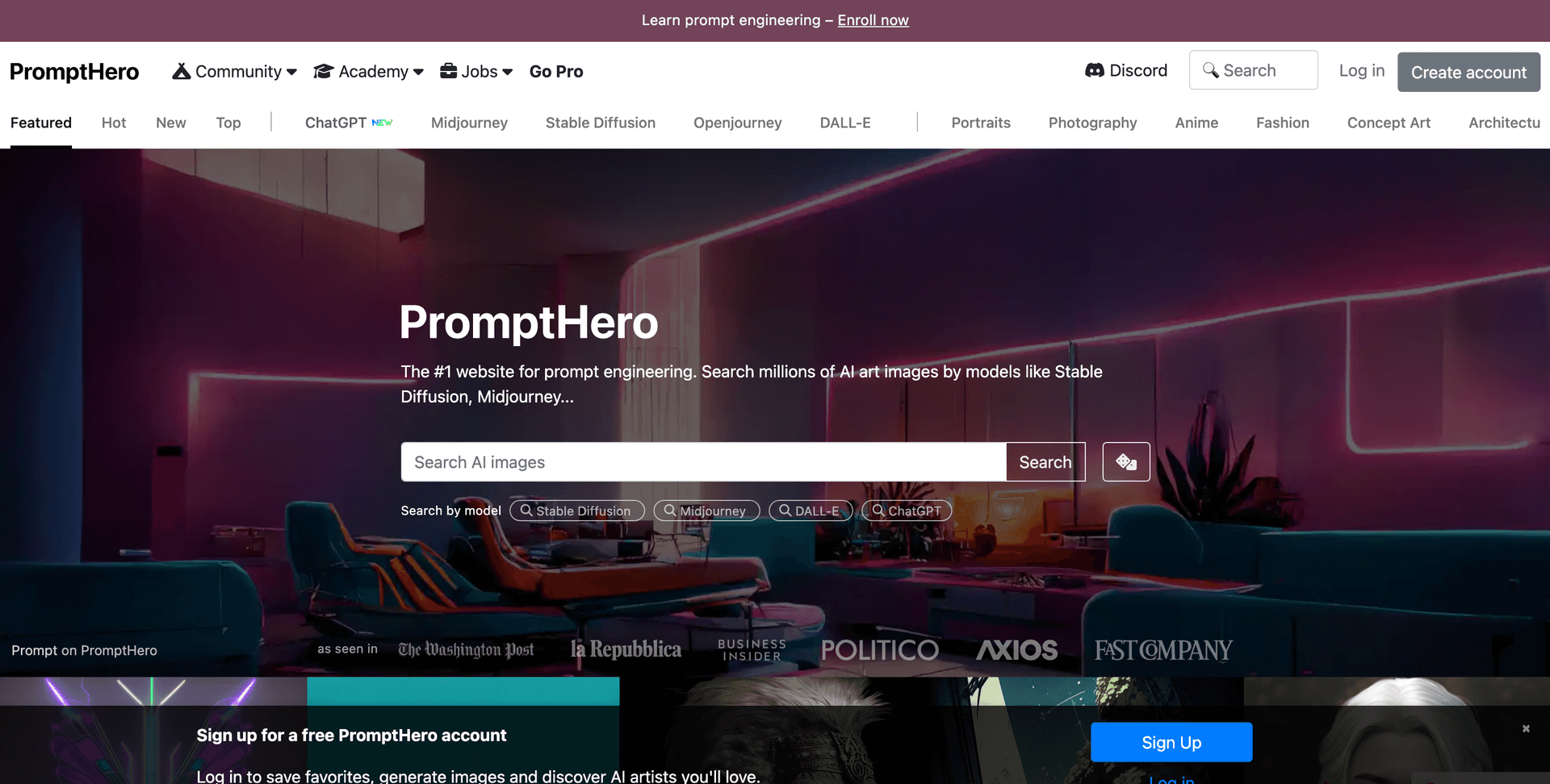 PromptHero screenshot