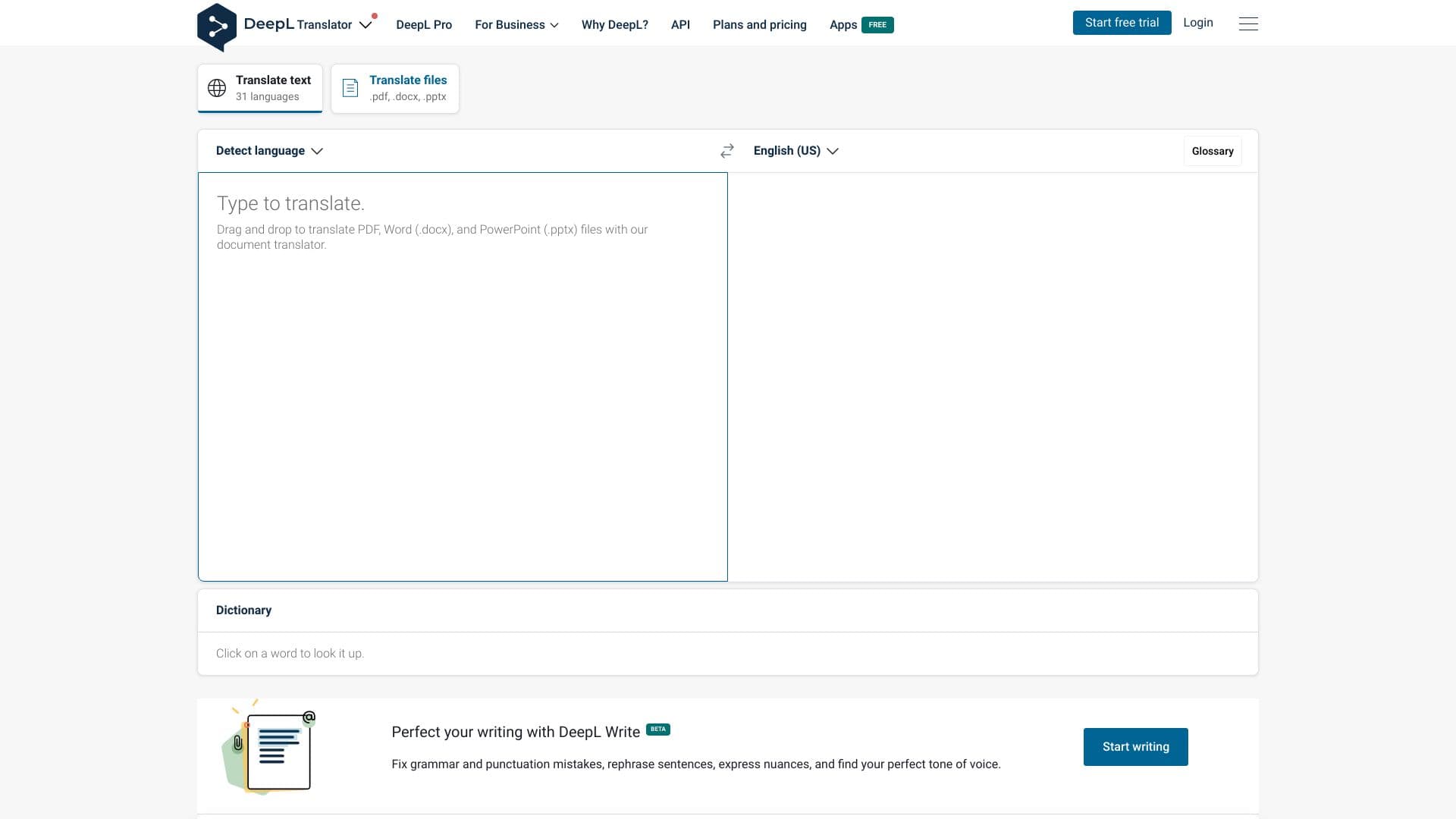 DeepL screenshot