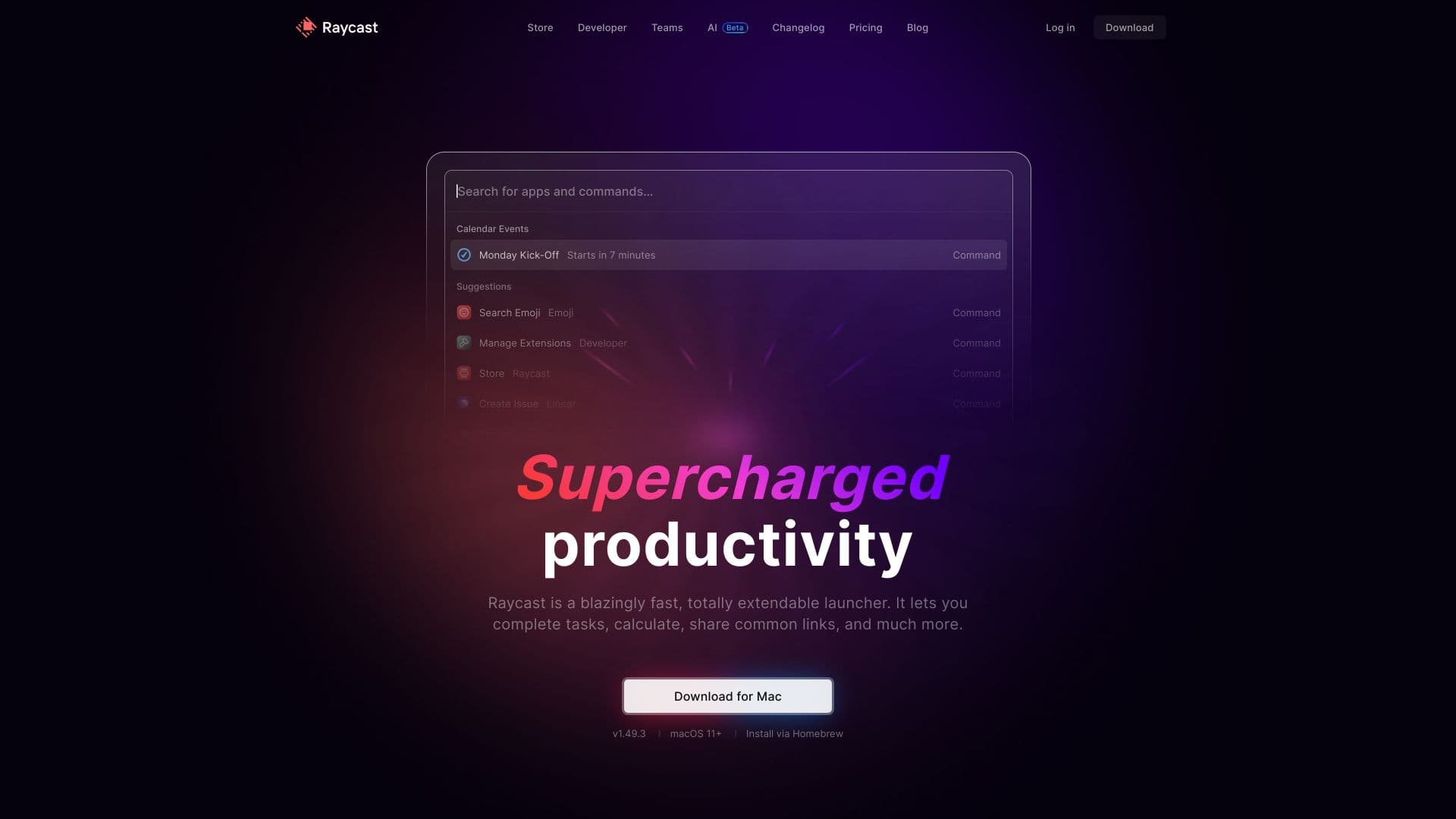 Raycast screenshot