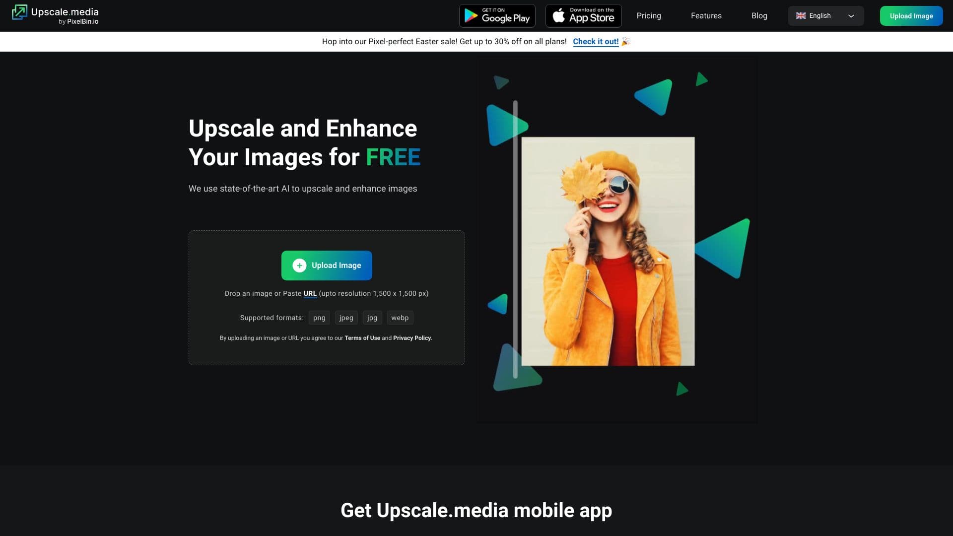 Upscale.media screenshot