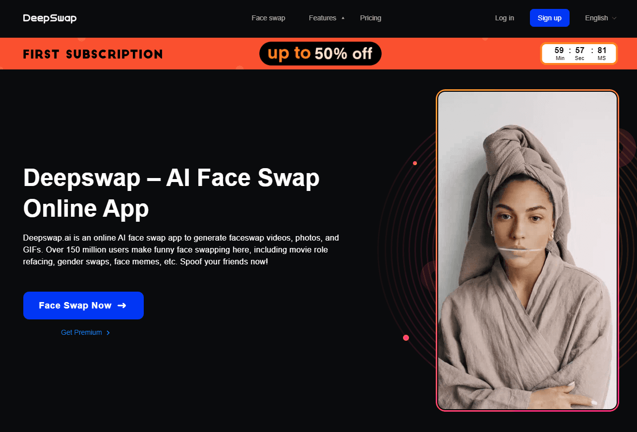 DeepSwap screenshot