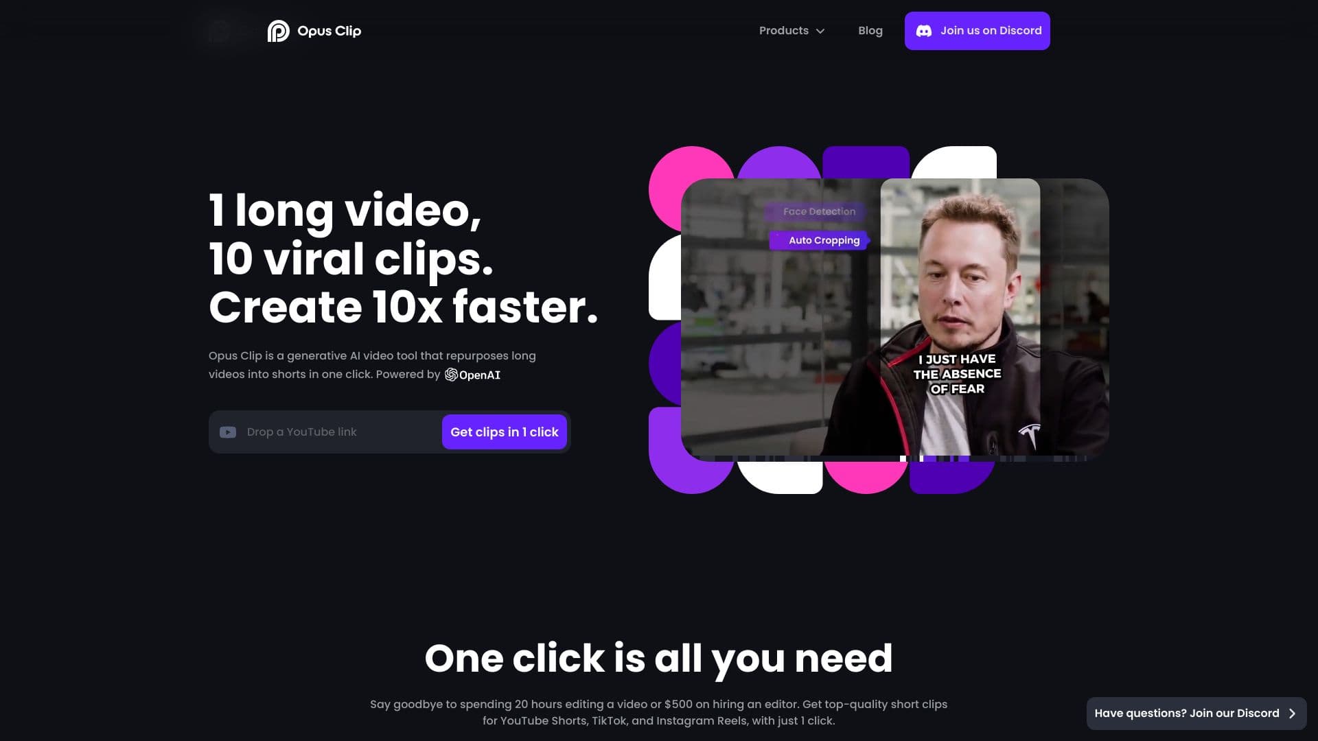 Opus Clip AI screenshot