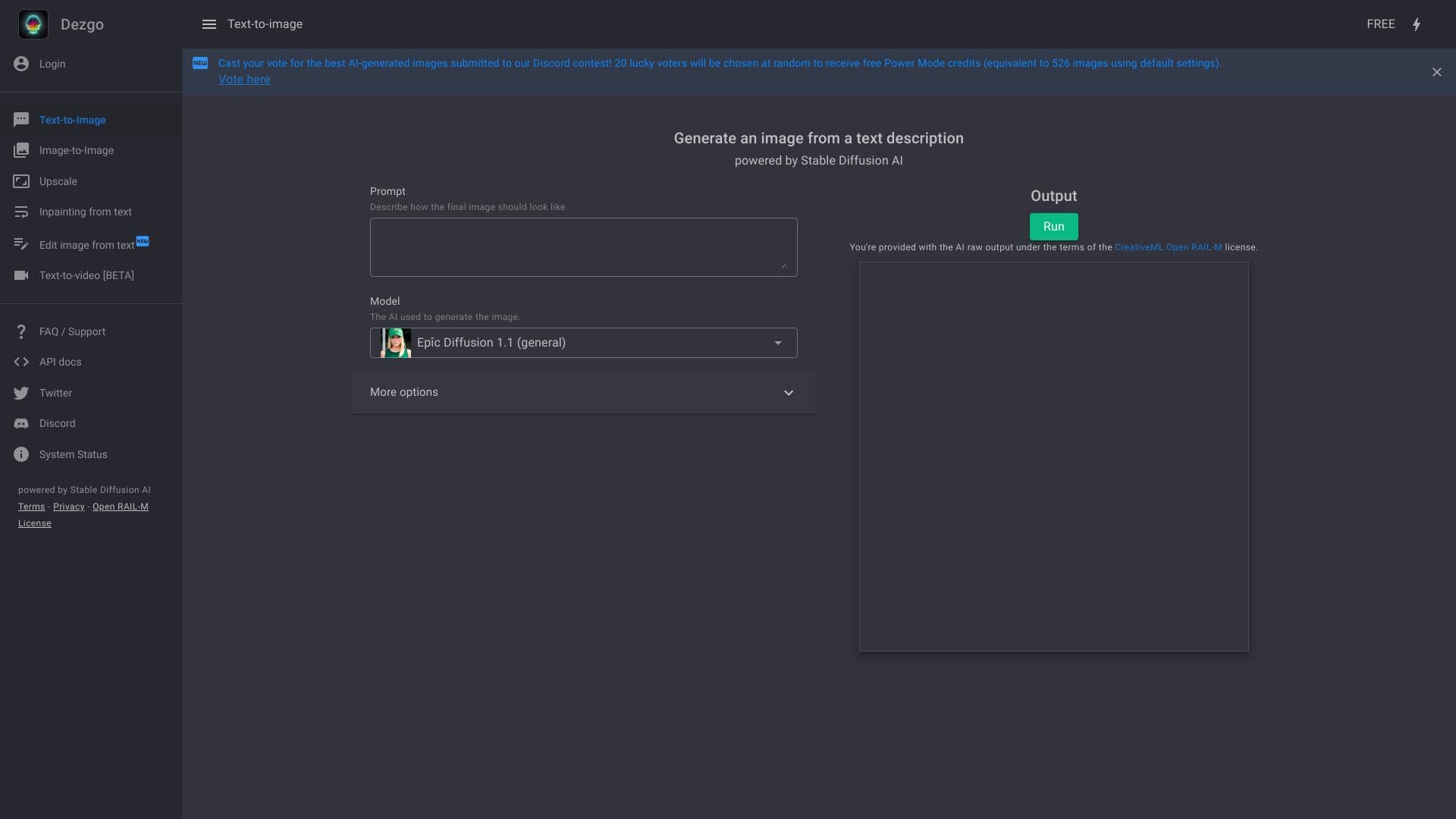 Dezgo screenshot
