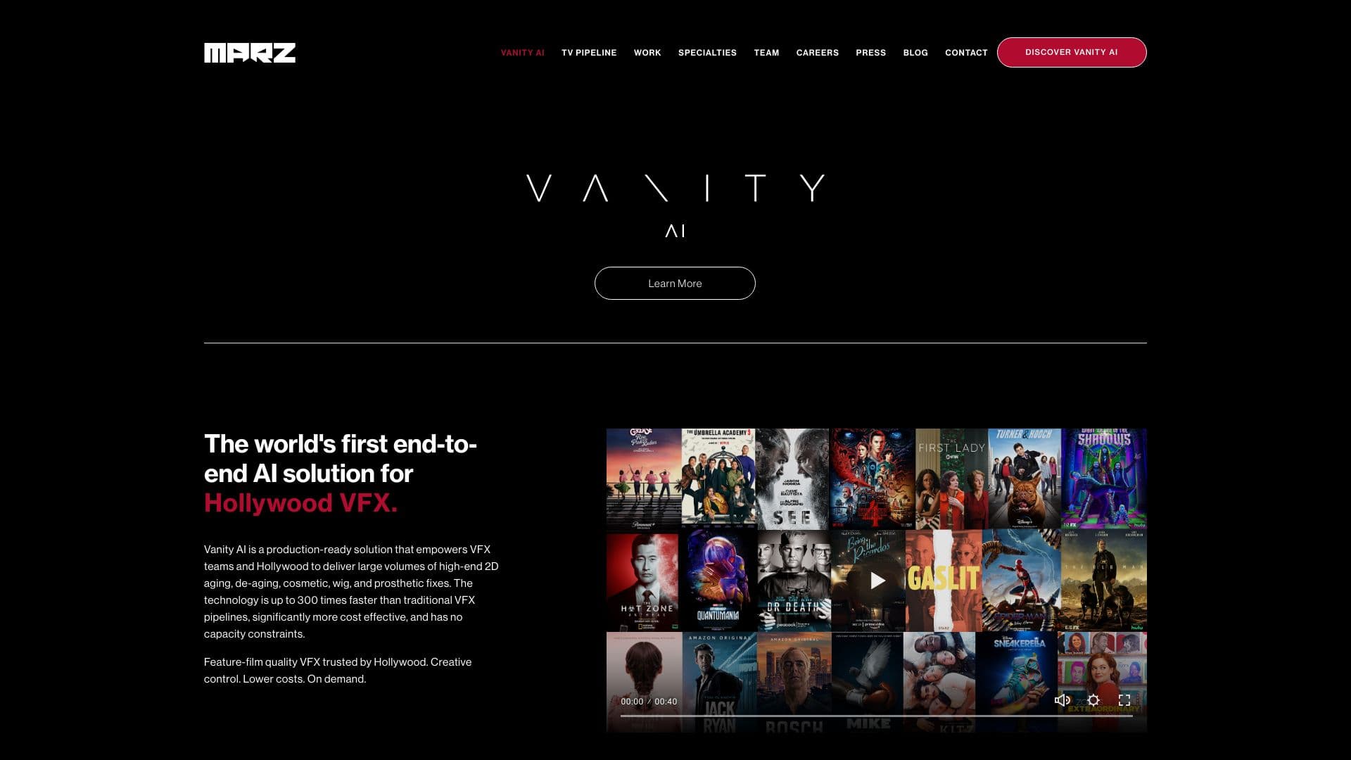 Vanity AI screenshot