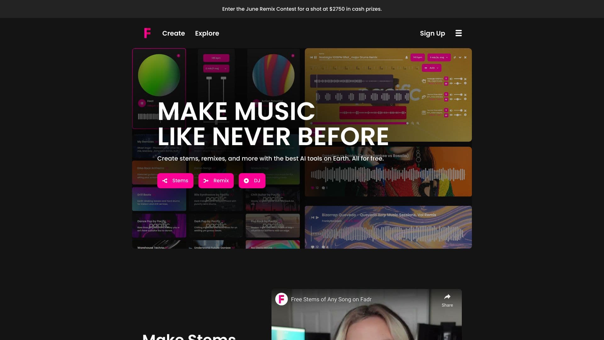 Fadr screenshot