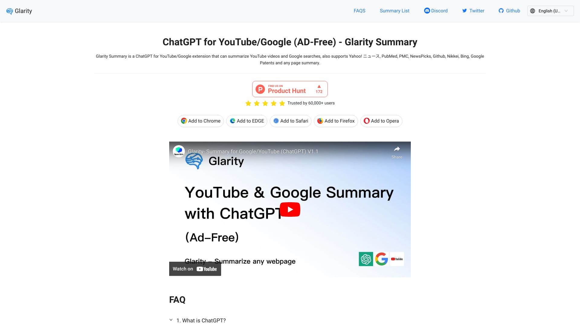 Glarity - Summarize Google and YouTube screenshot