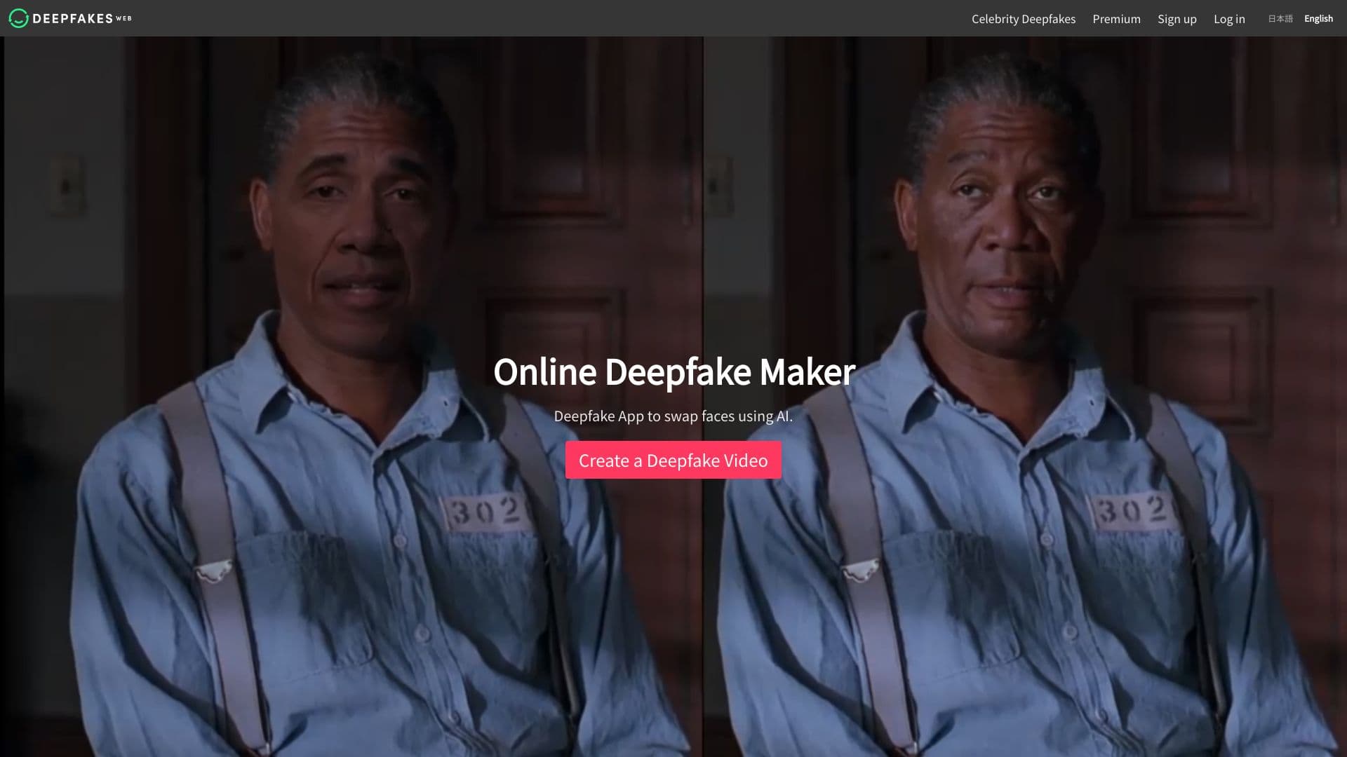 Deepfakes Web screenshot
