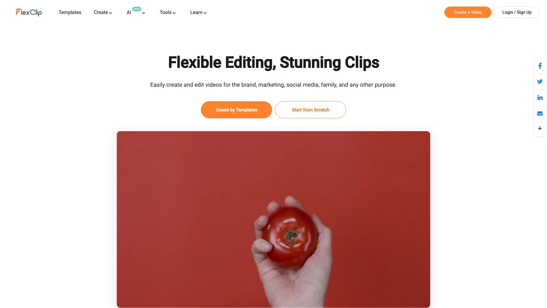 FlexClip screenshot