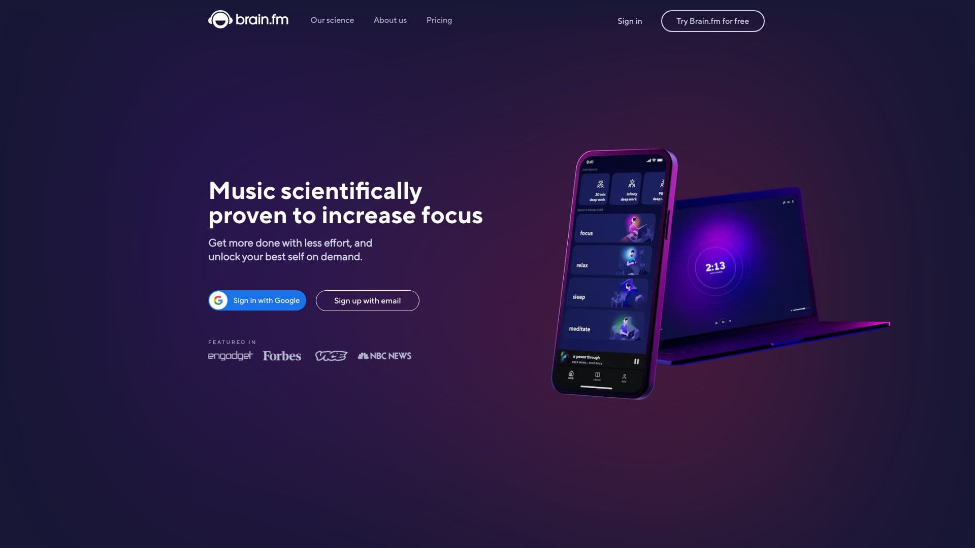 Brain.fm screenshot