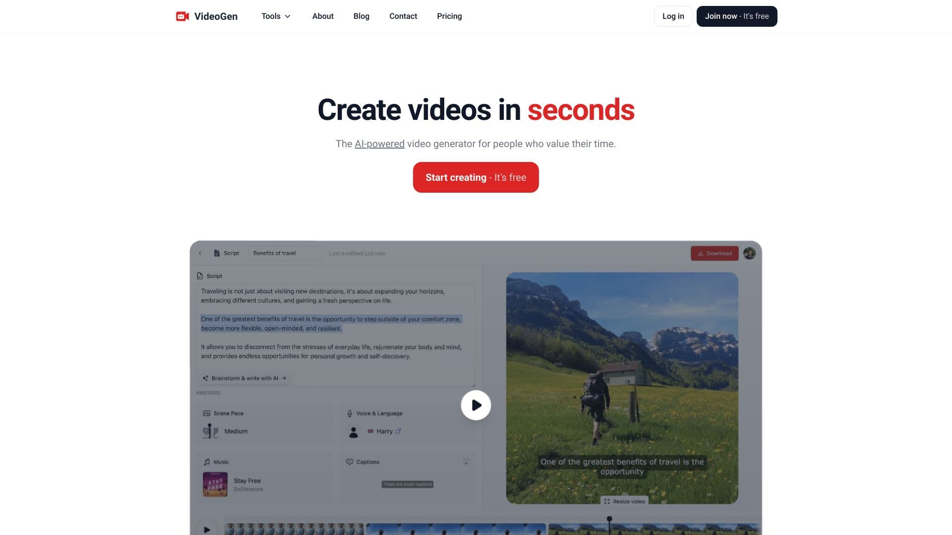 VideoGen - AI Video Generator screenshot