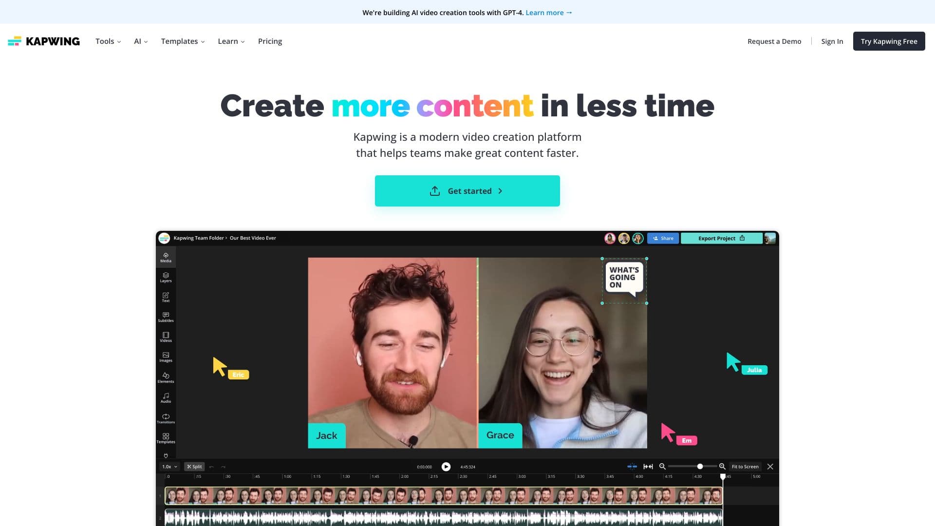 Kapwing screenshot