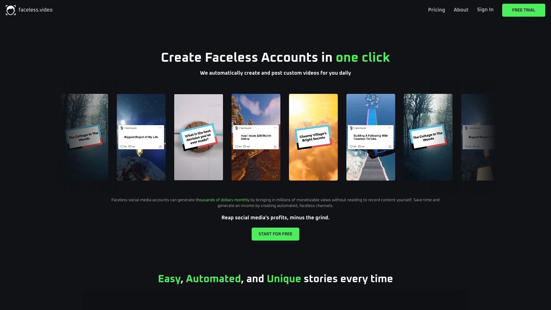 Faceless screenshot
