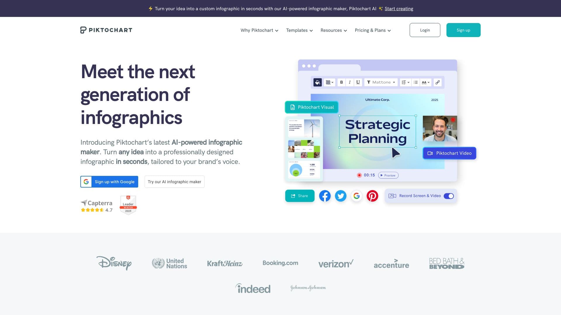 Piktochart screenshot