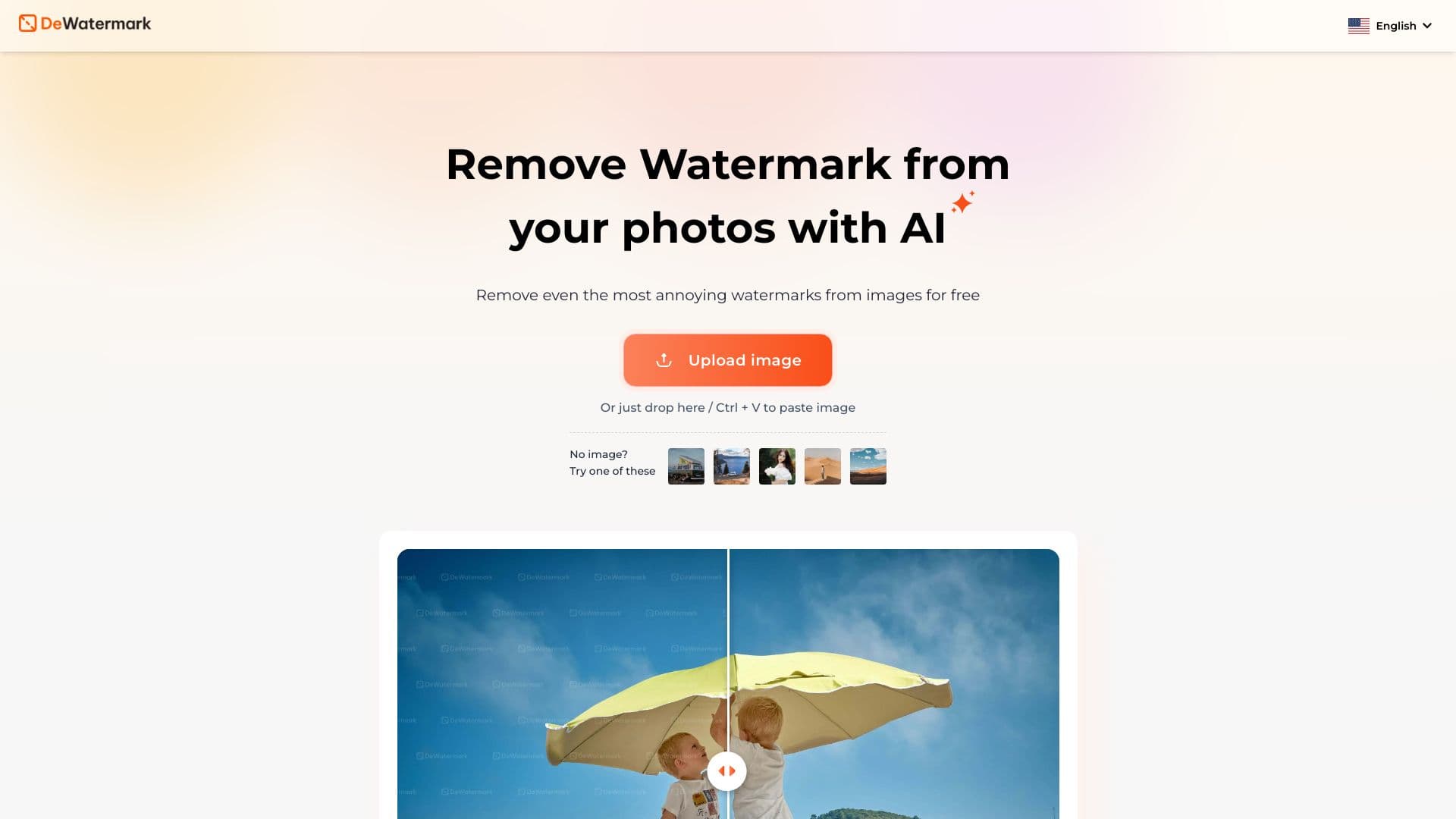 Dewatermark AI screenshot
