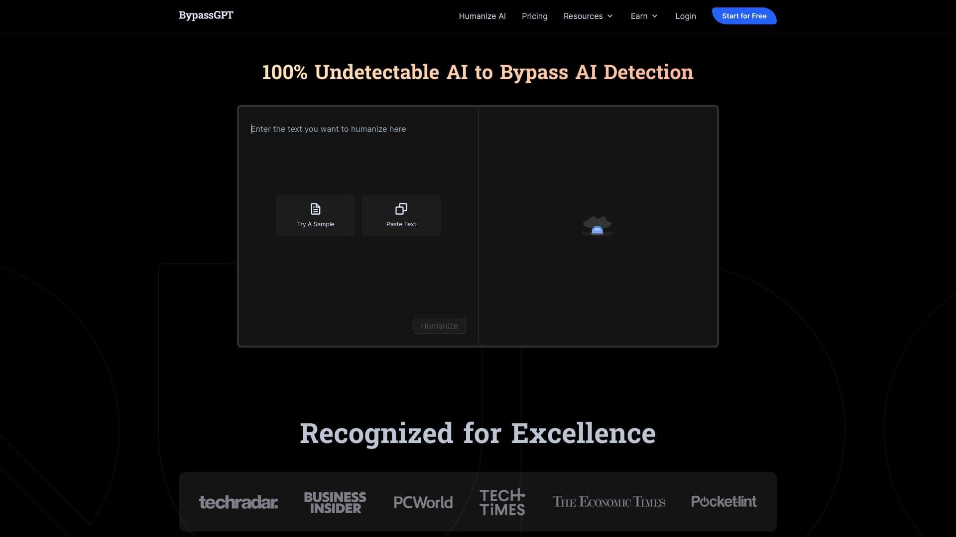 BypassGPT screenshot