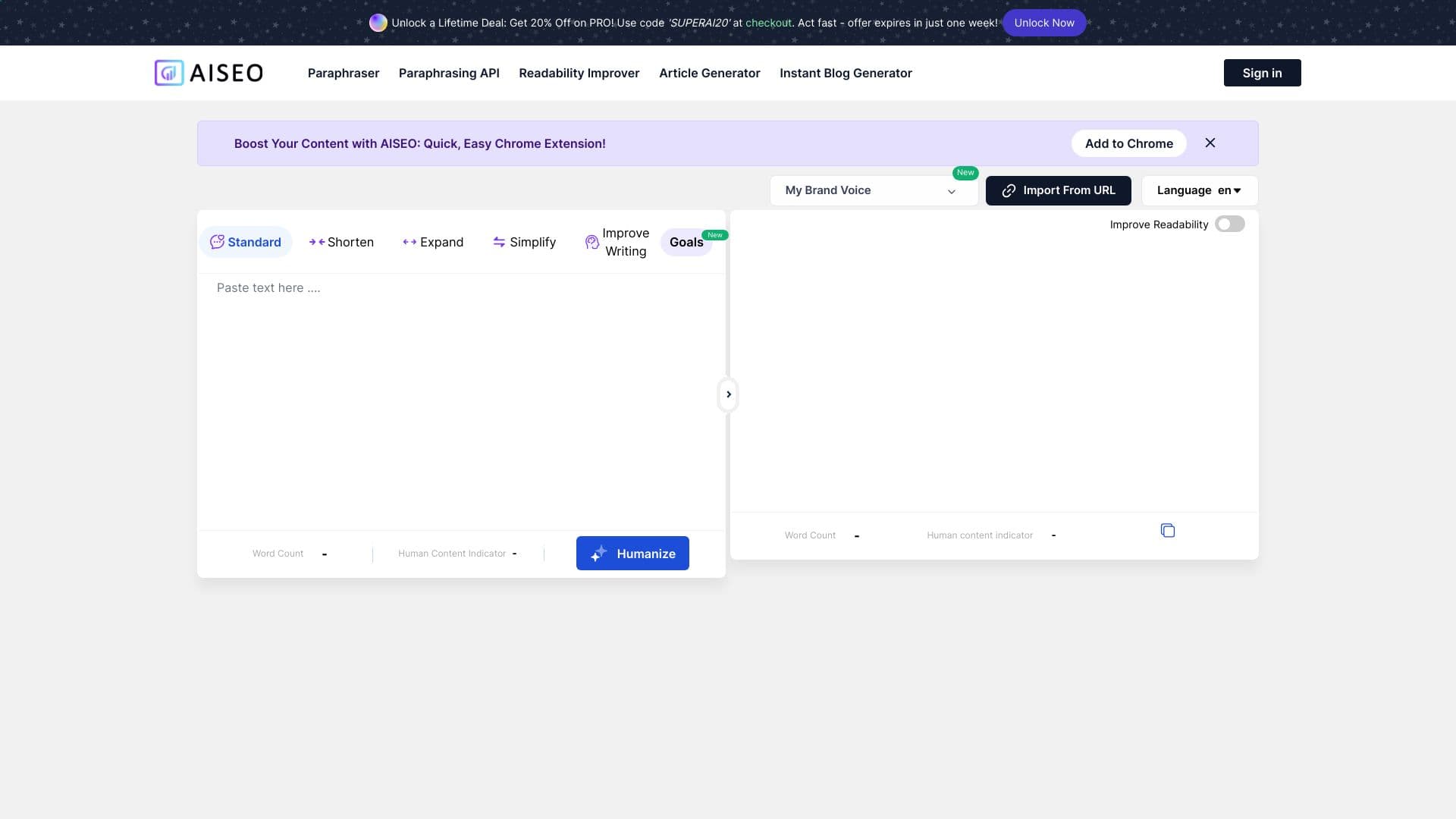 Humanize AI Text screenshot