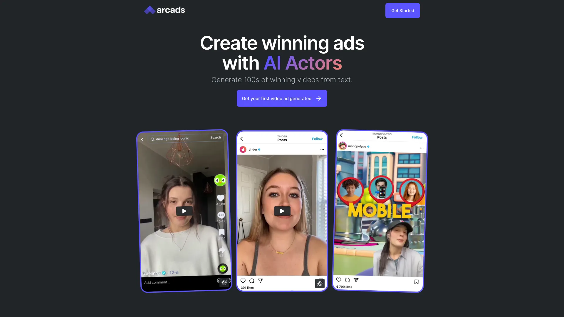 Arcads screenshot