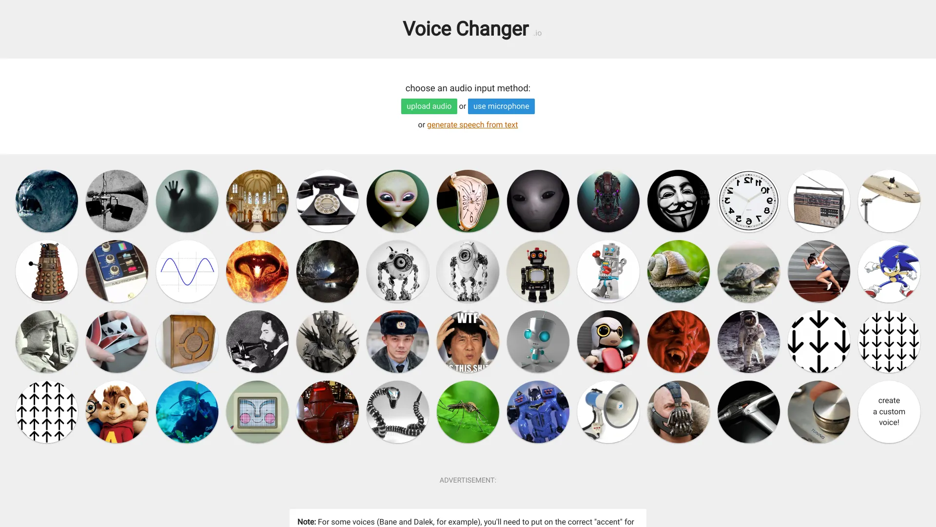 voicechanger.io screenshot