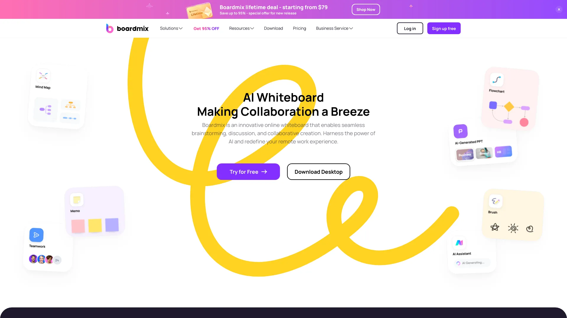 Boardmix online whiteboard screenshot