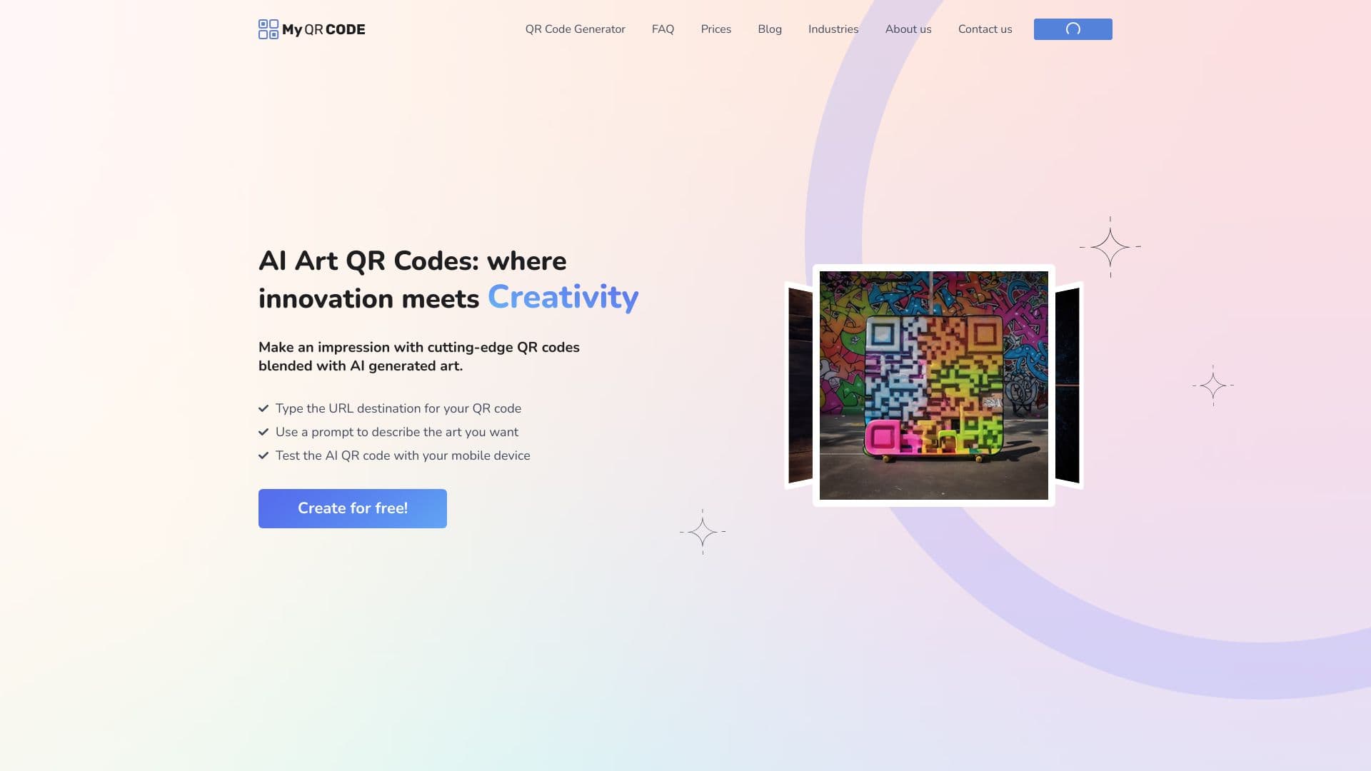 Free AI QR Code Generator by MyQRCode screenshot