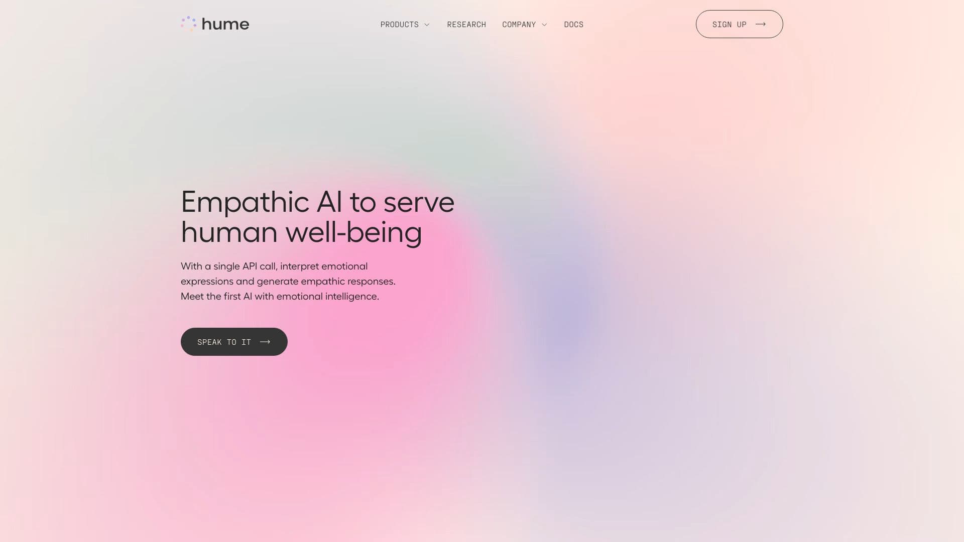 Hume AI screenshot