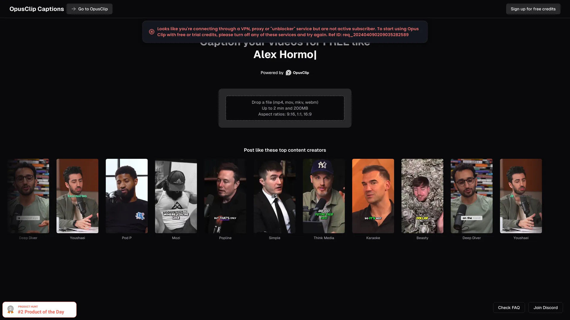 OpusClip Captions screenshot