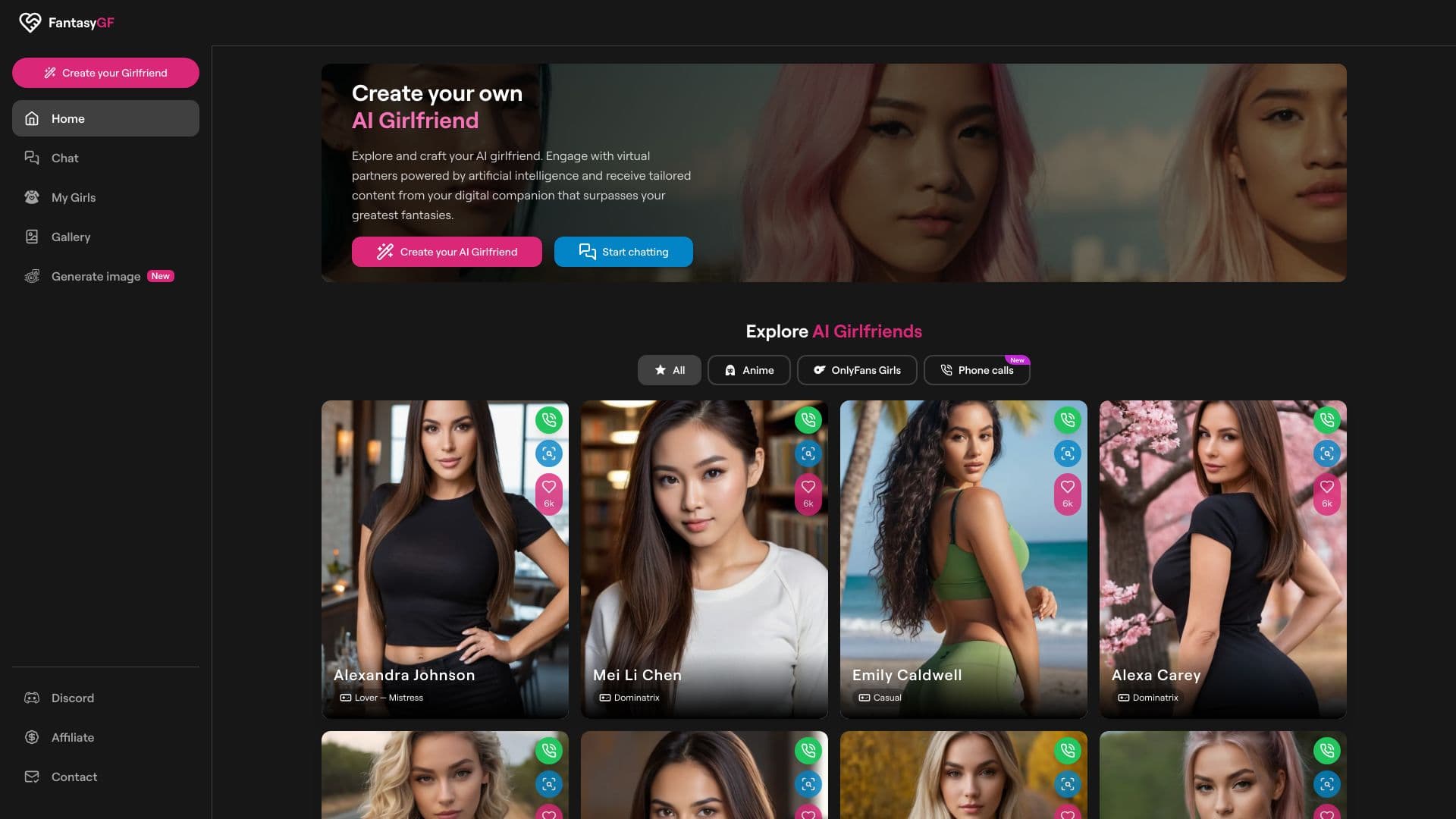 FantasyGF - AI Girlfriend Generator screenshot