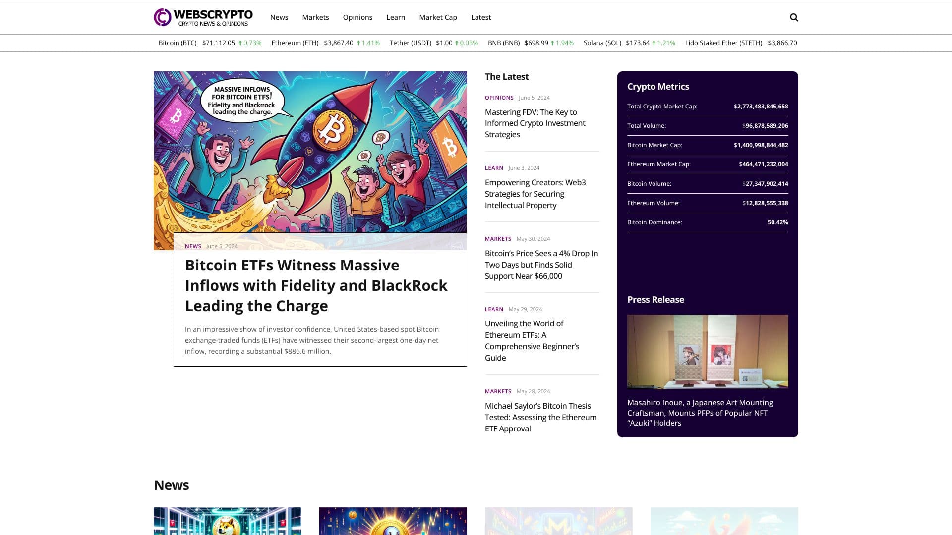 WebsCrypto screenshot