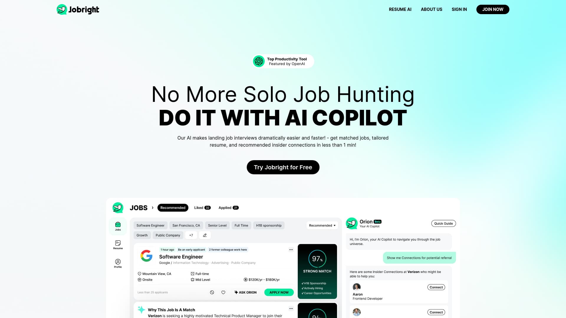 Jobright.ai screenshot
