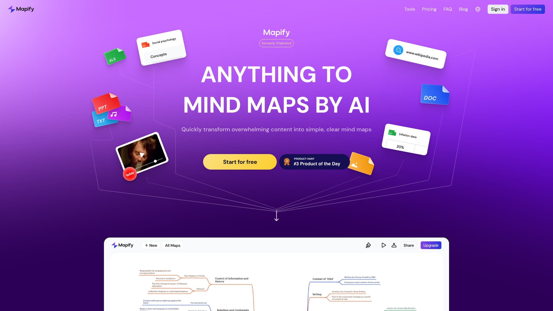 Mapify: Anything into mind map with AI screenshot