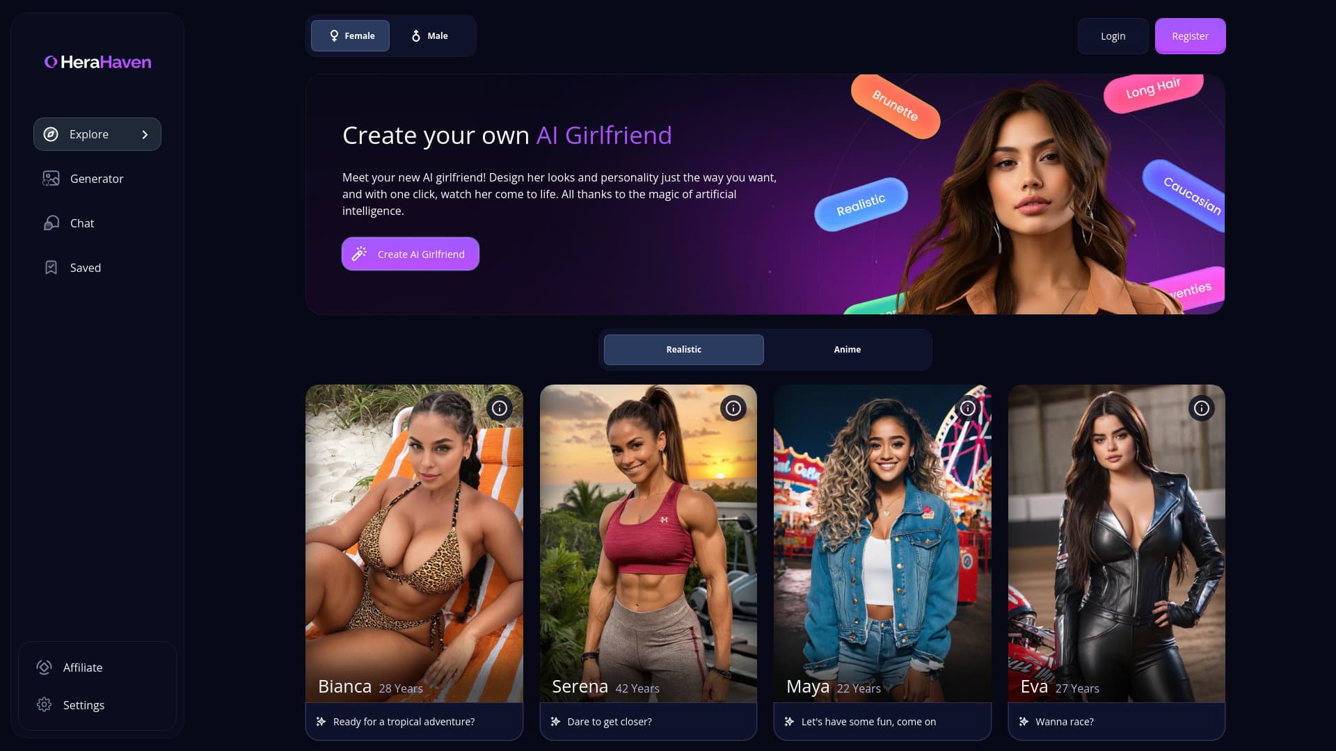 HeraHaven screenshot