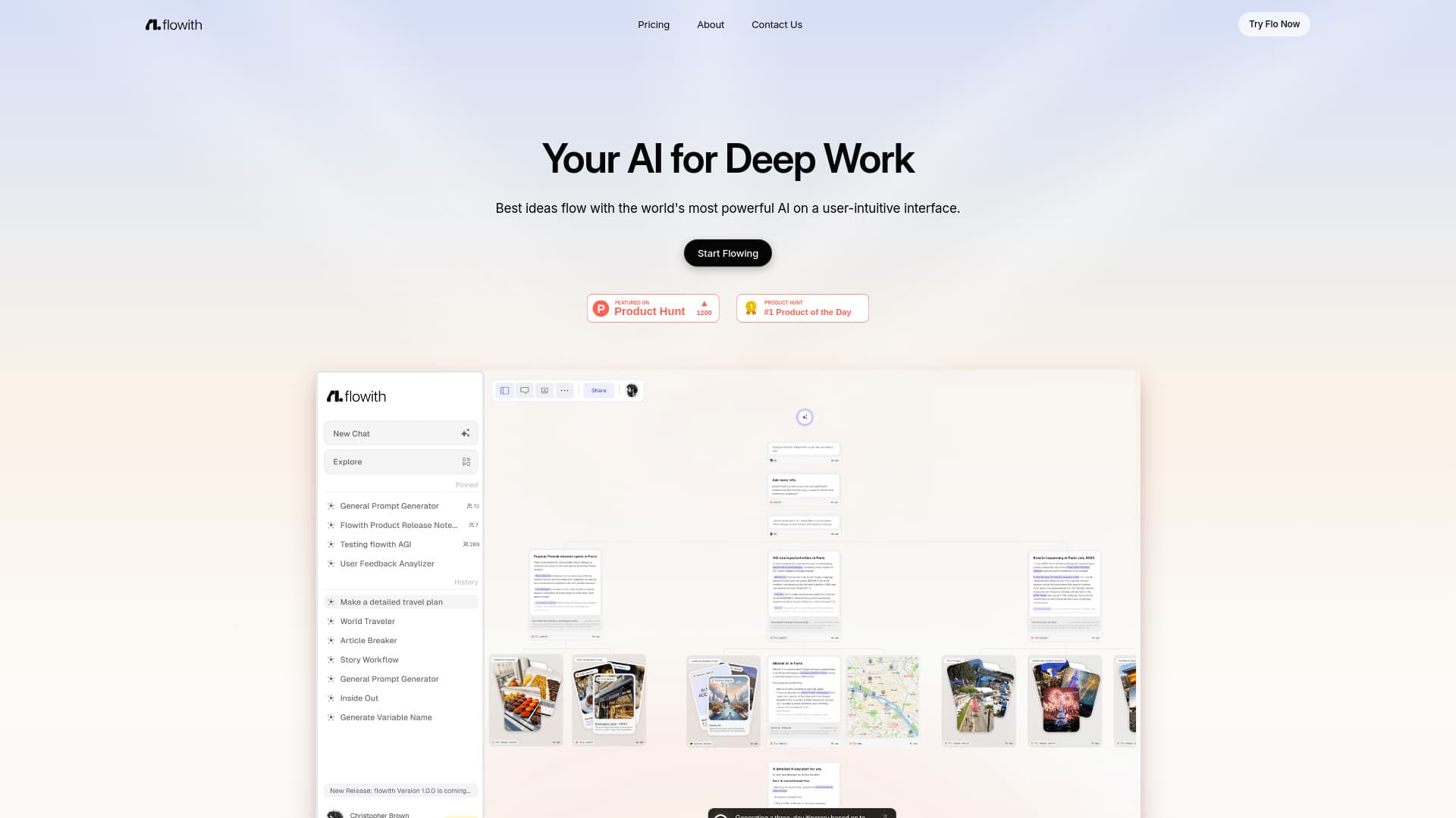 Flowith screenshot