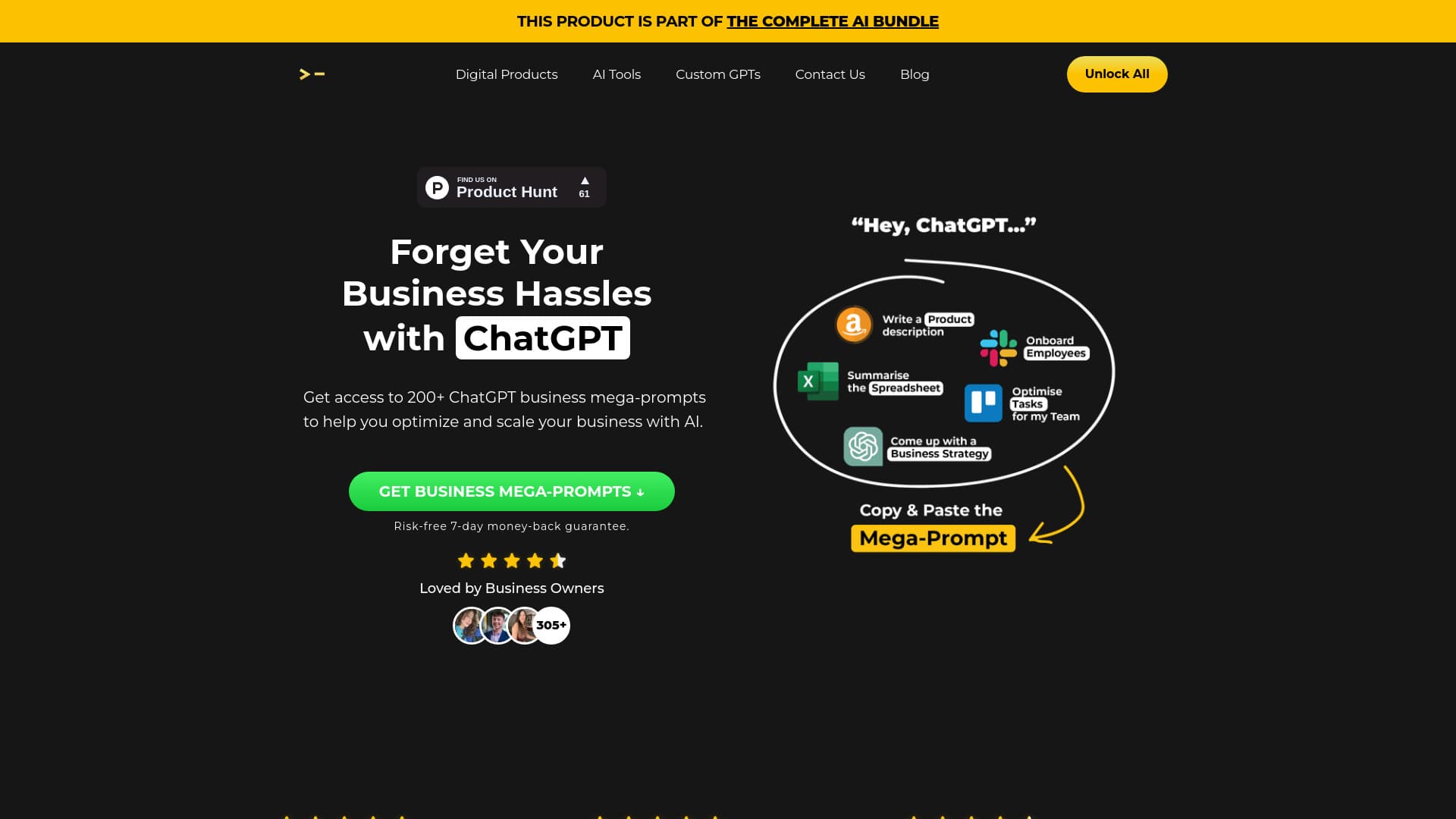 200+ ChatGPT Mega-Prompts for Business screenshot
