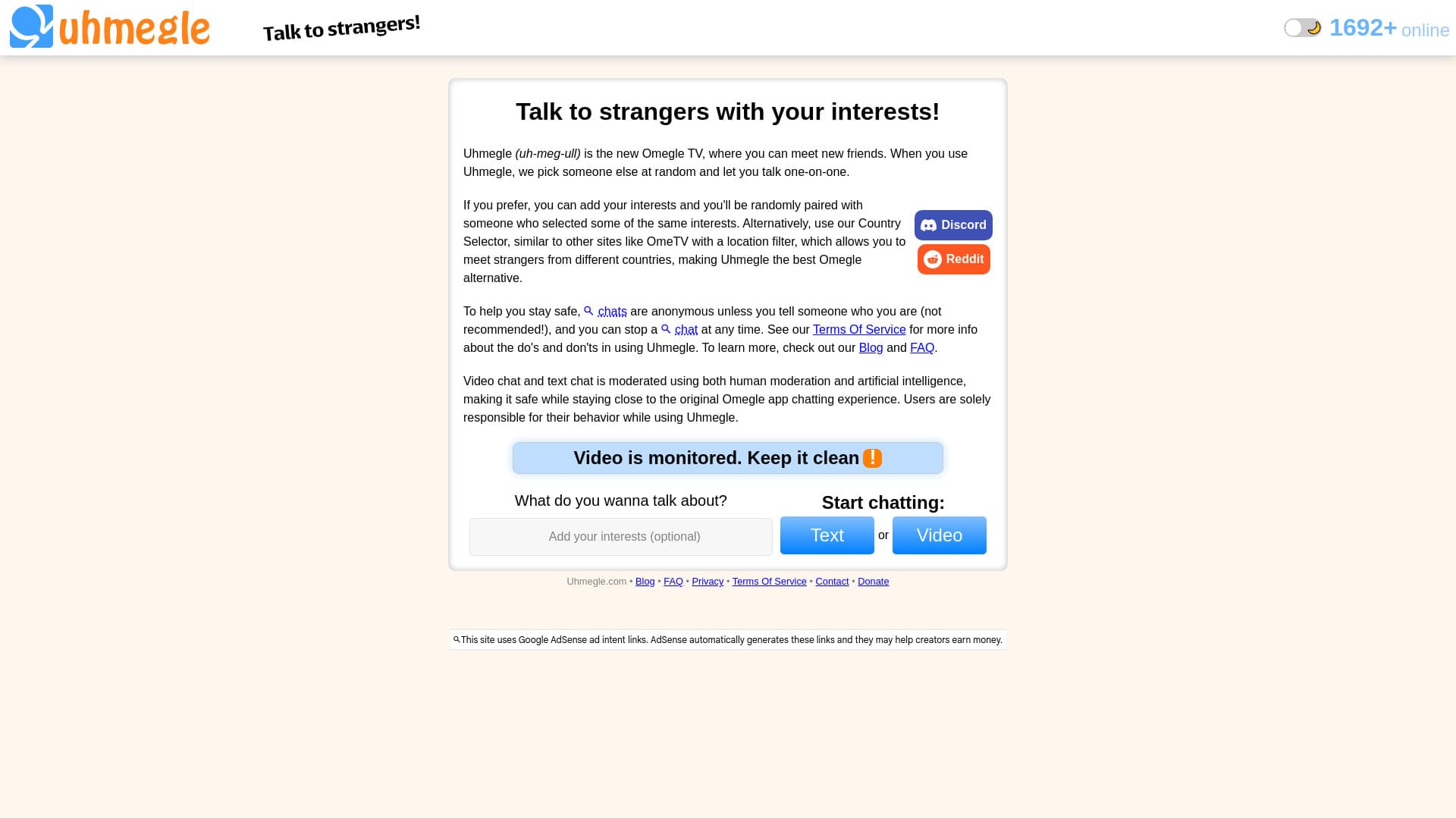 Uhmegle screenshot