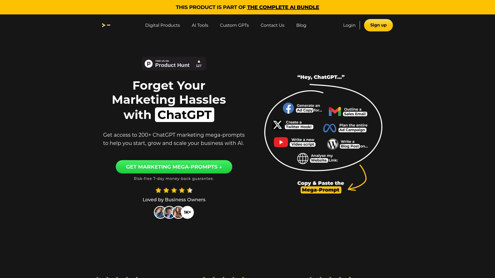 200+ ChatGPT Mega-Prompts for Marketing screenshot