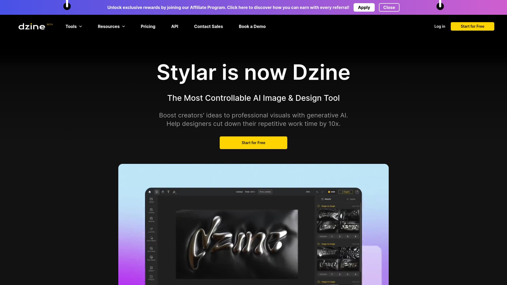dzine.ai screenshot