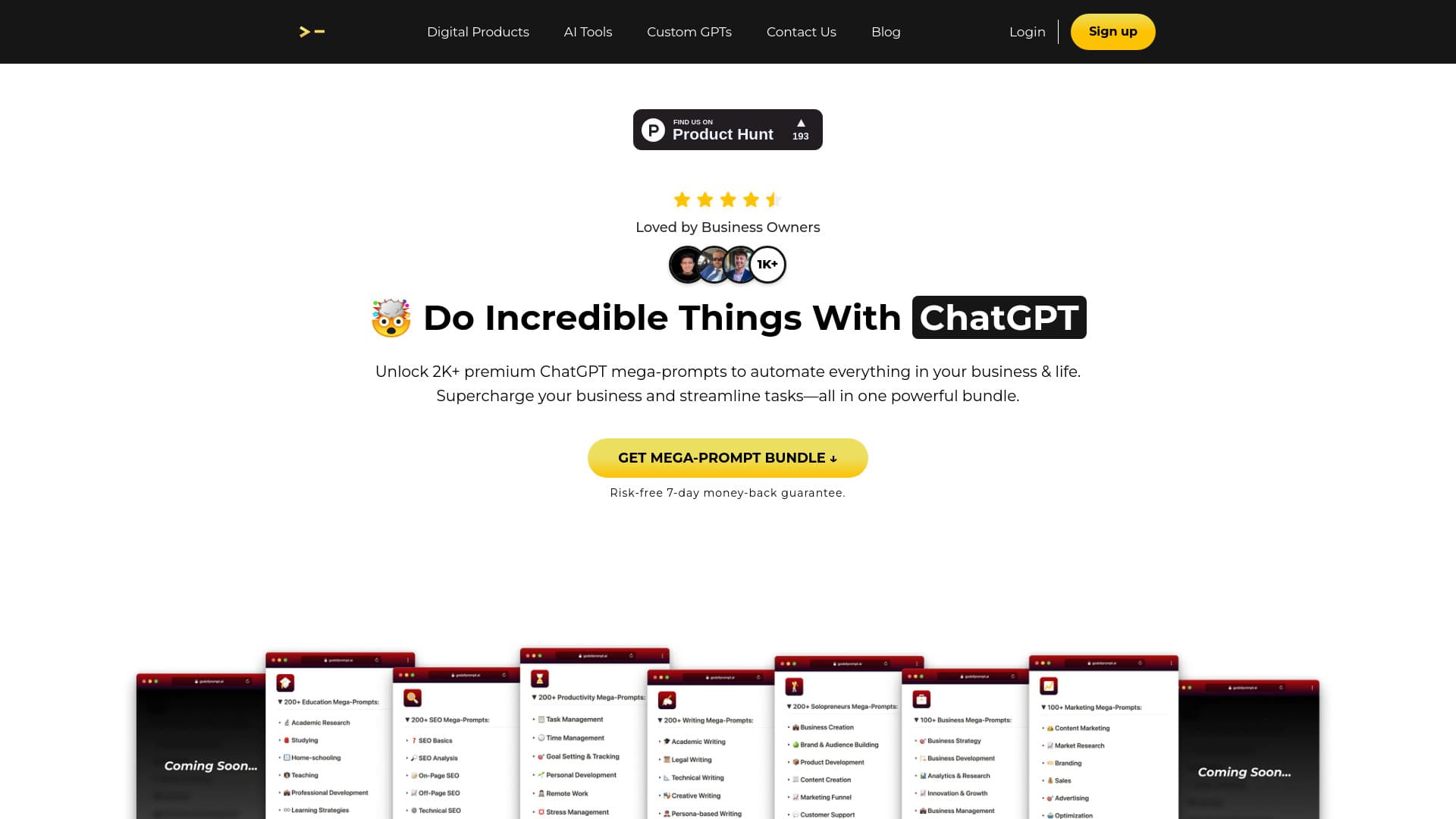 2000+ ChatGPT Mega-Prompts Bundle screenshot