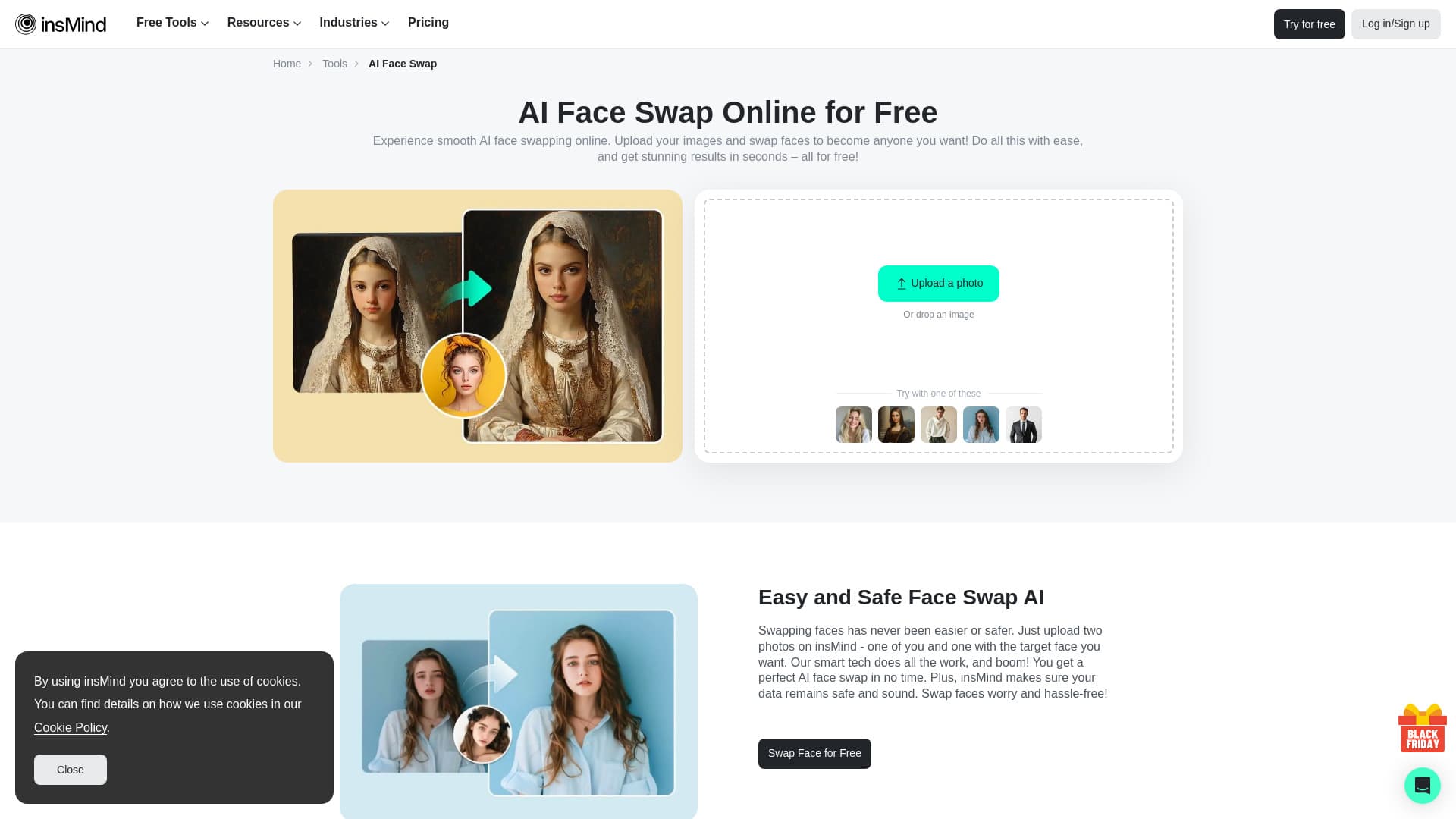 insMind AI Face Swap screenshot