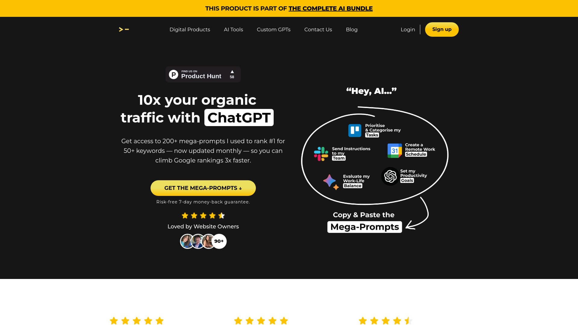 200+ ChatGPT Mega-Prompts for SEO screenshot