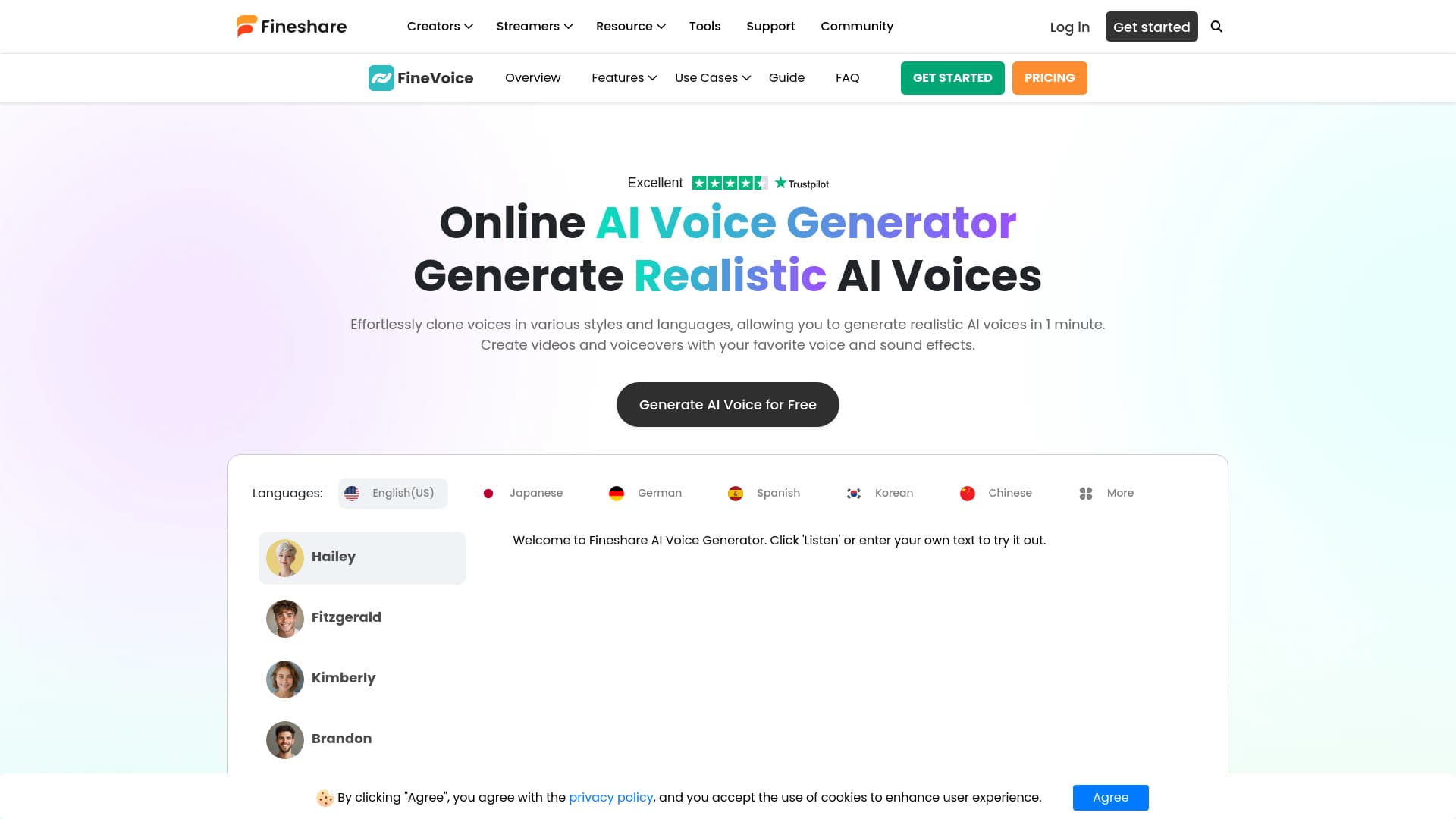FineVoice screenshot