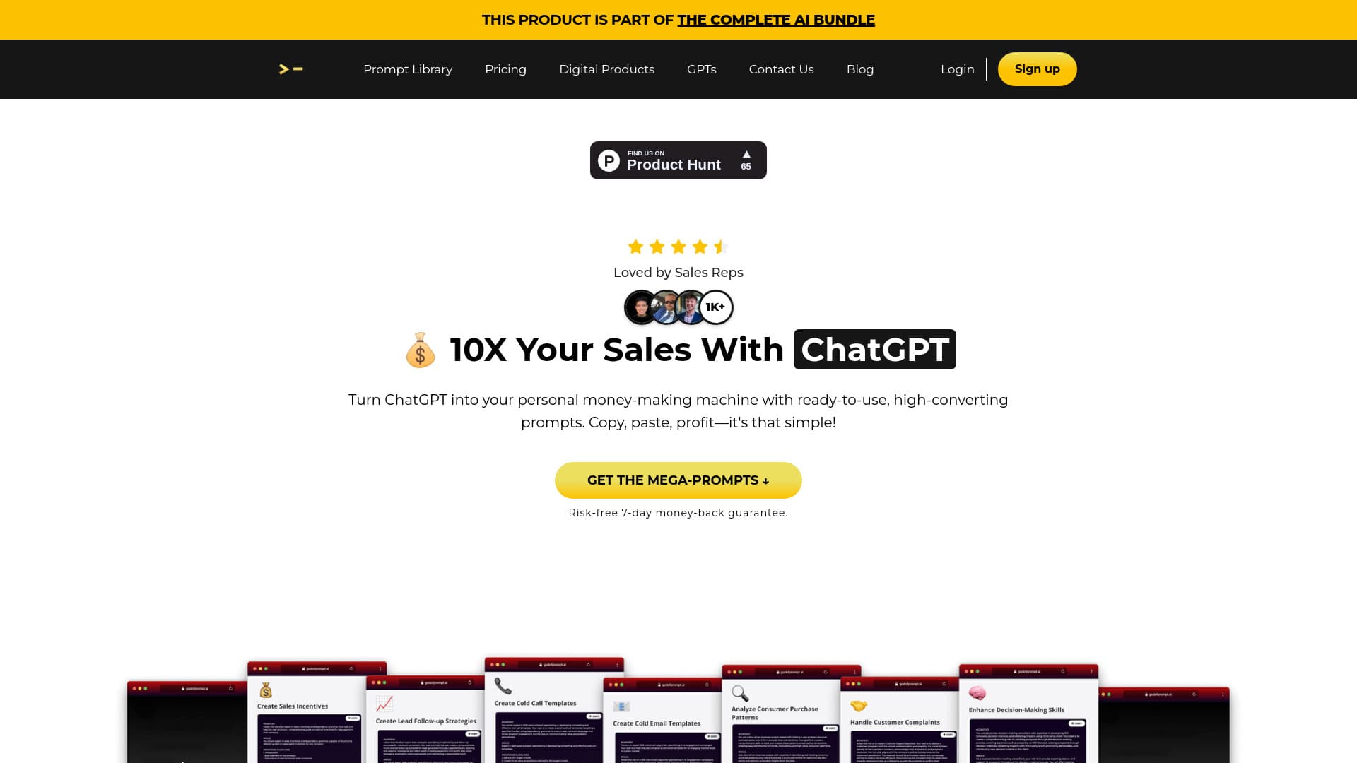 200+ ChatGPT Mega-Prompts for Sales screenshot