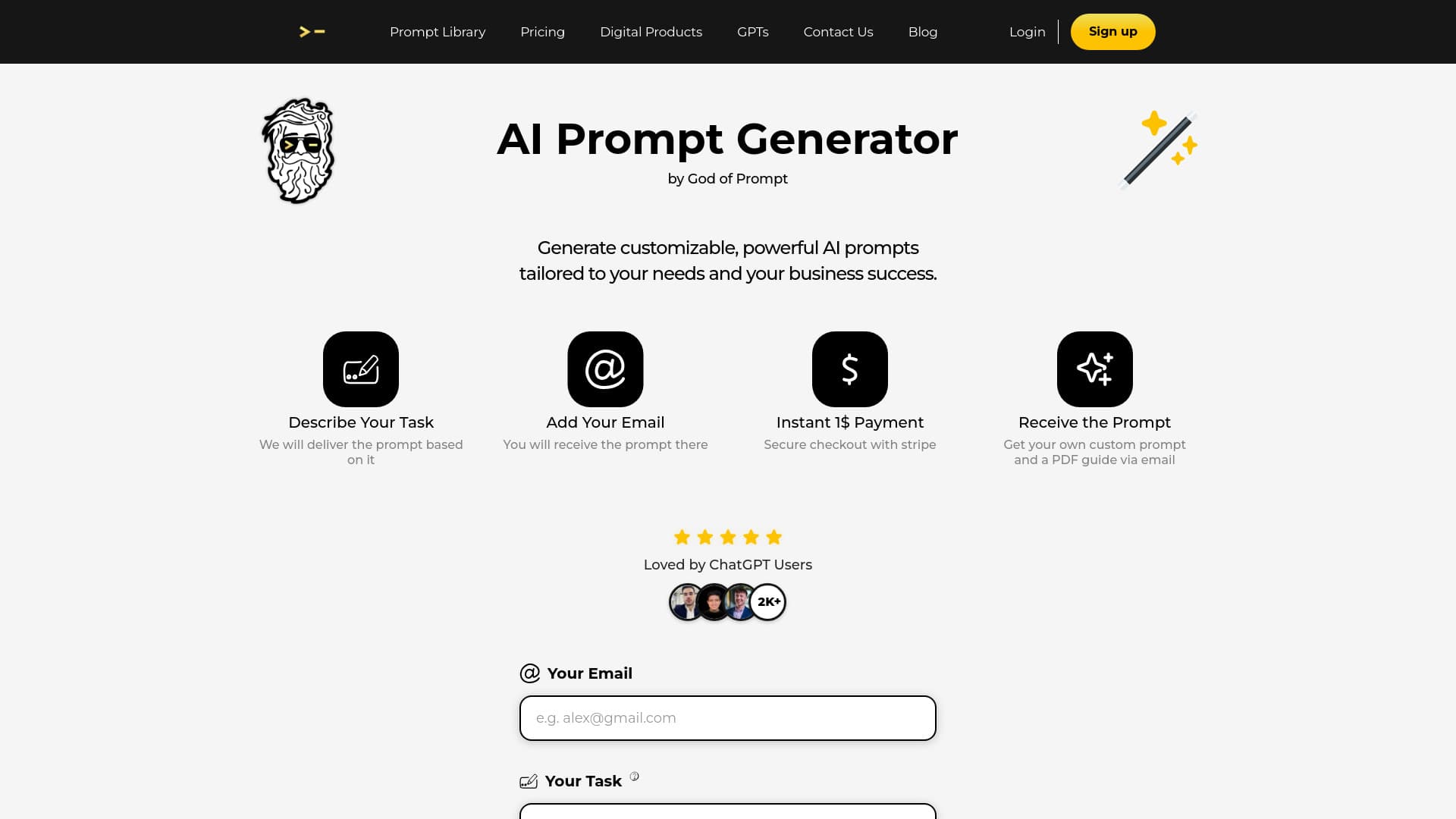 AI Prompt Generator by God of Prompt screenshot