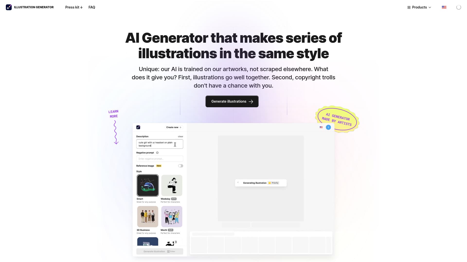 AI Illustration Generator AI screenshot