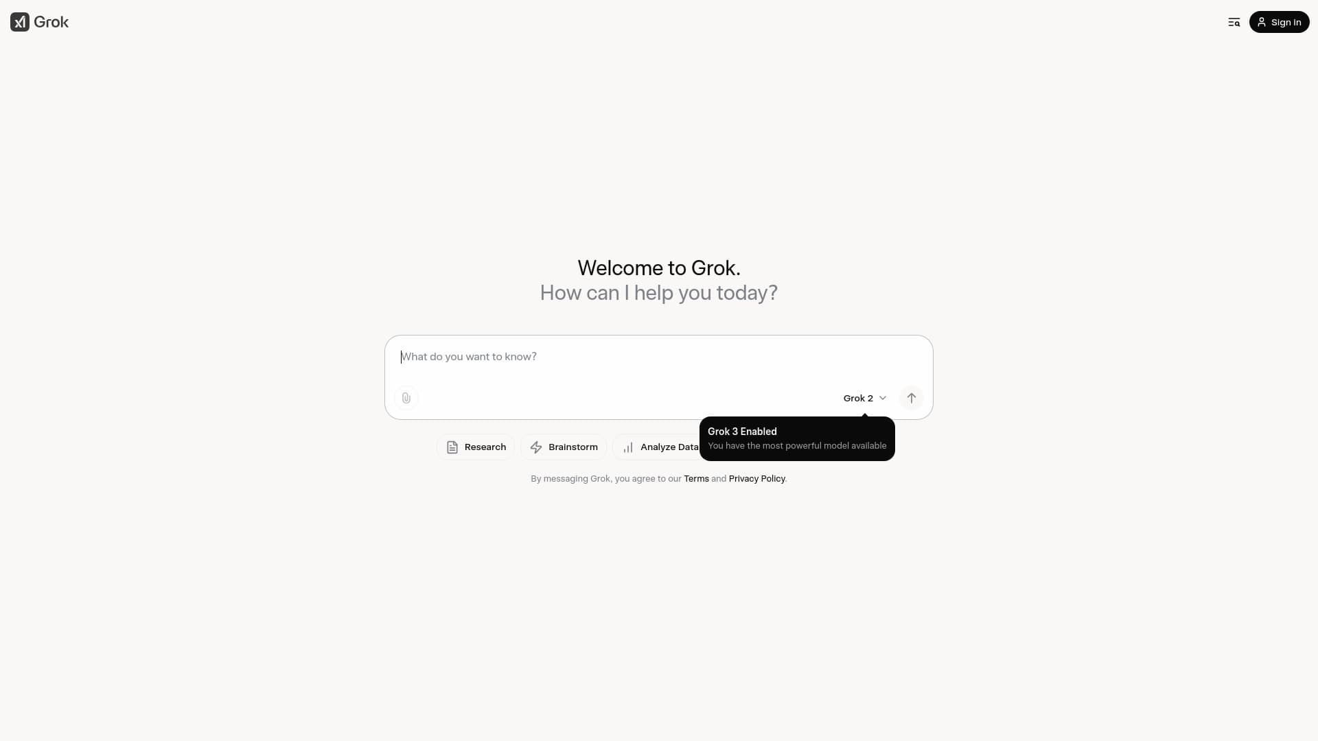Grok screenshot