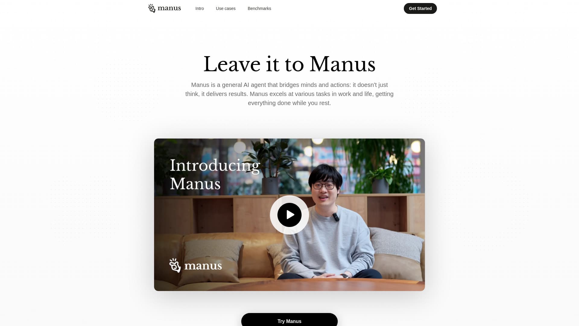 Manus screenshot