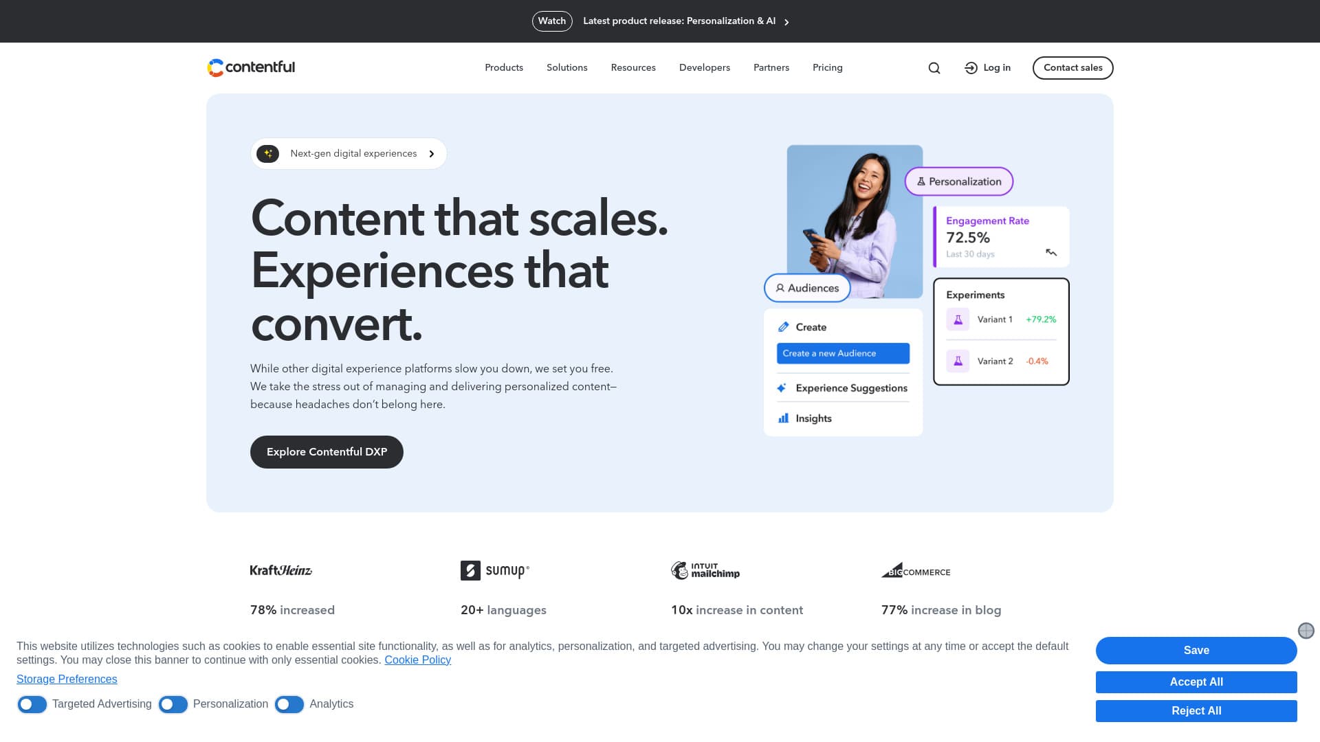 Contentful screenshot