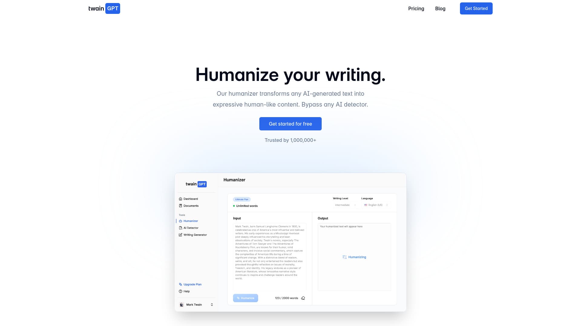 TwainGPT screenshot