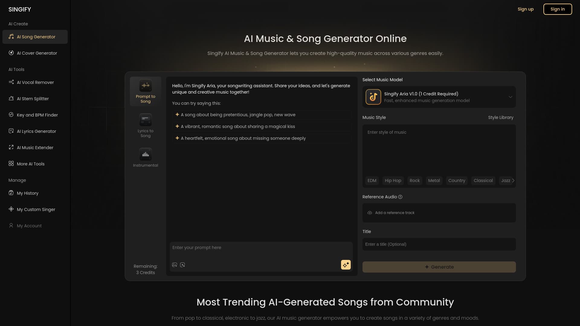Singify screenshot