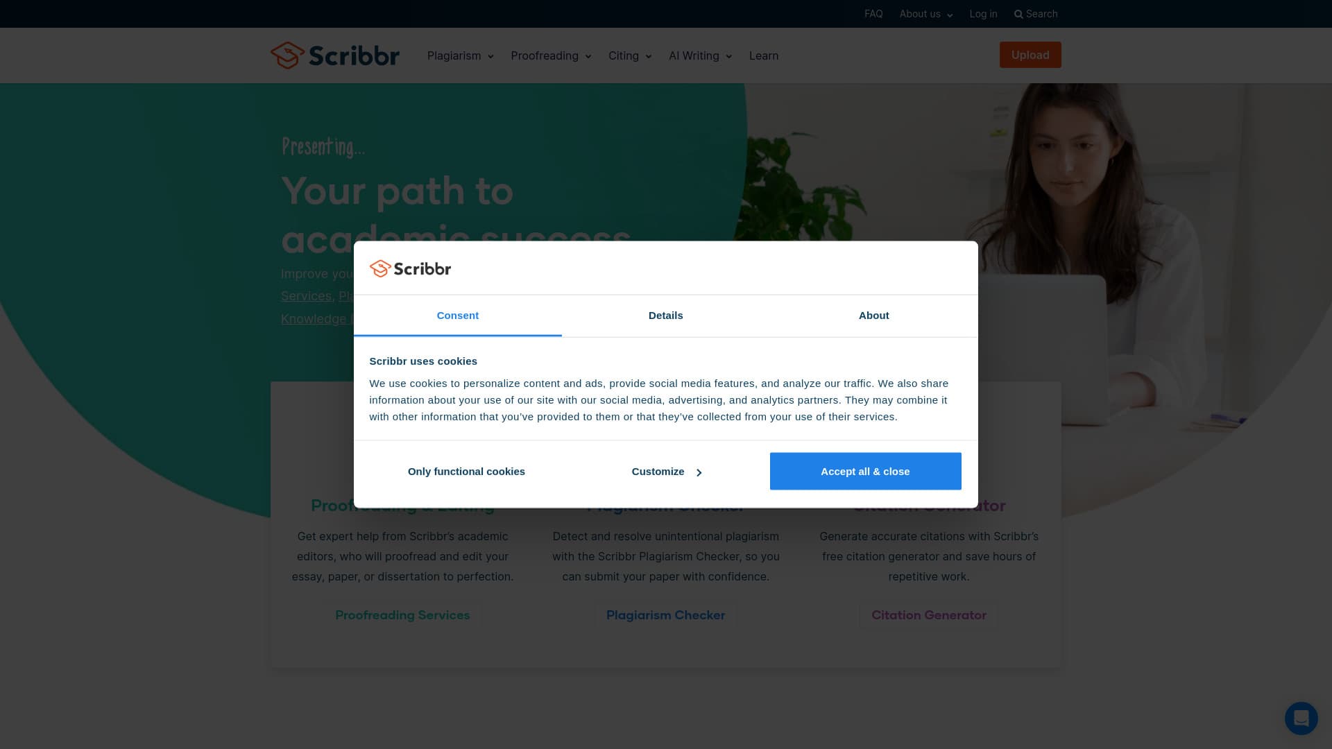 Scribbr screenshot