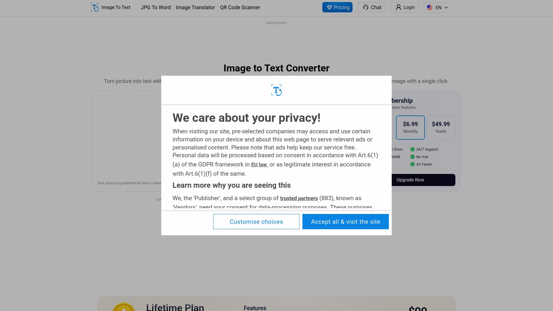Image to Text Converter IO screenshot